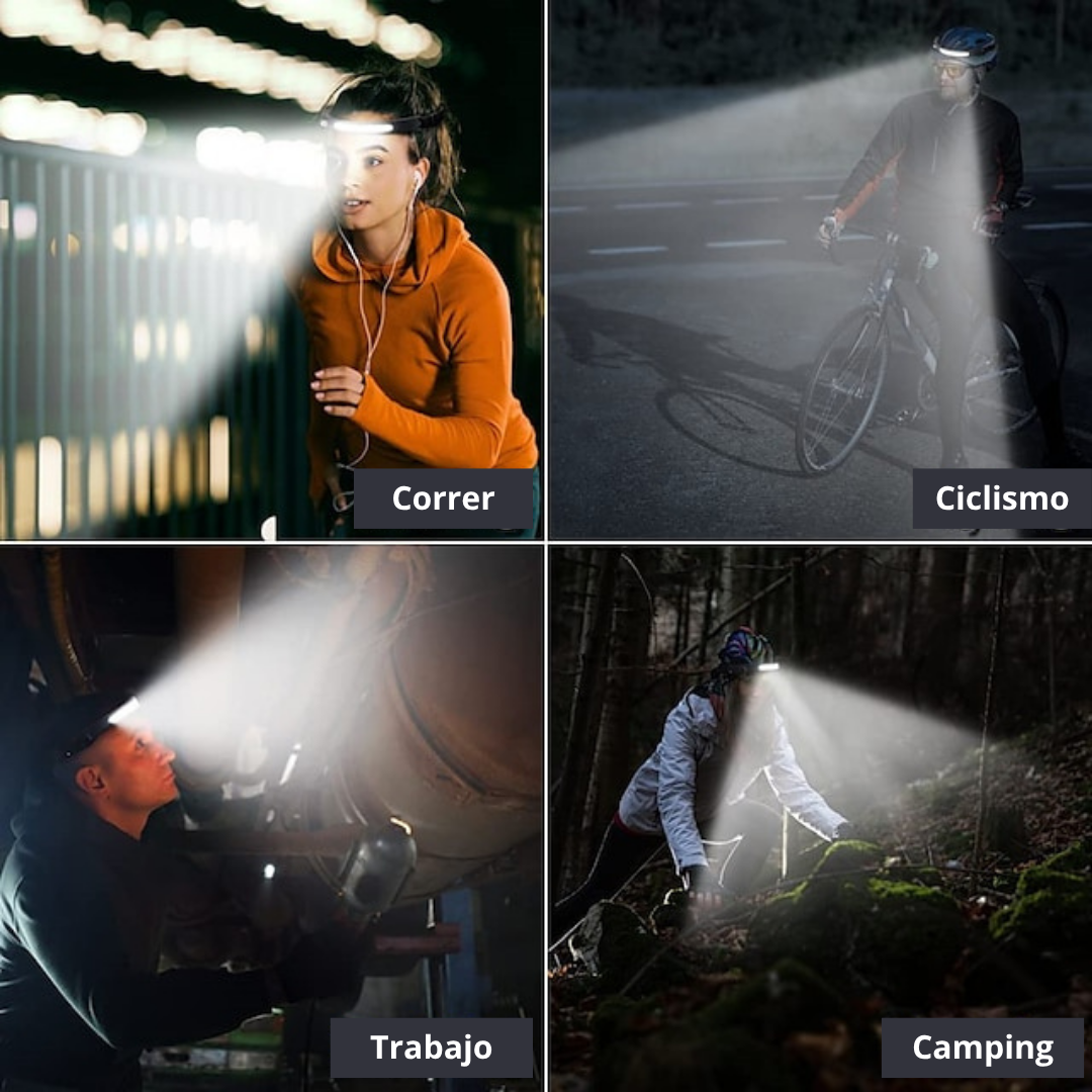 Linterna Frontal con Sensor LED