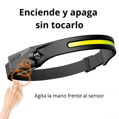 Linterna Frontal con Sensor LED